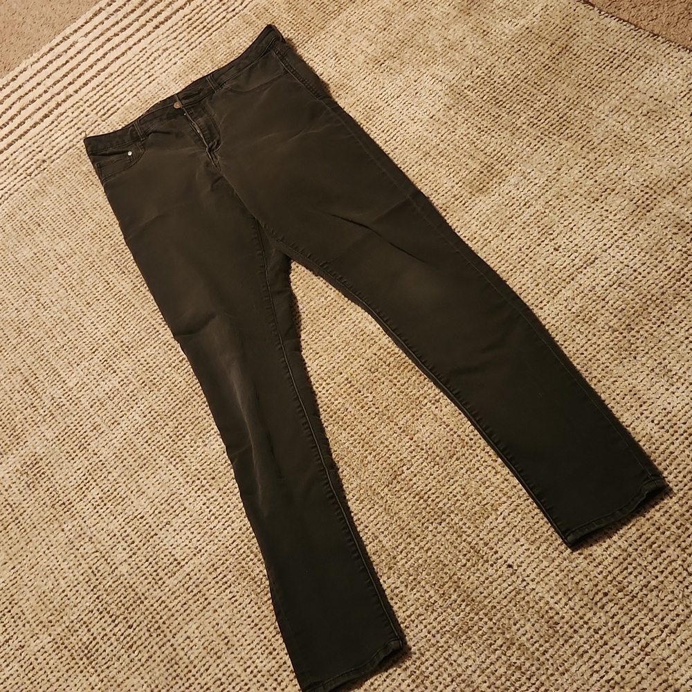 H&M black denim skinny pants high waist size31/32